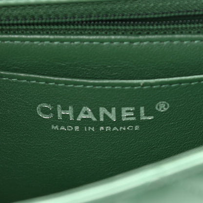 Chanel Lambskin Quilted Mini Rectangular Flap Green 6 of 10