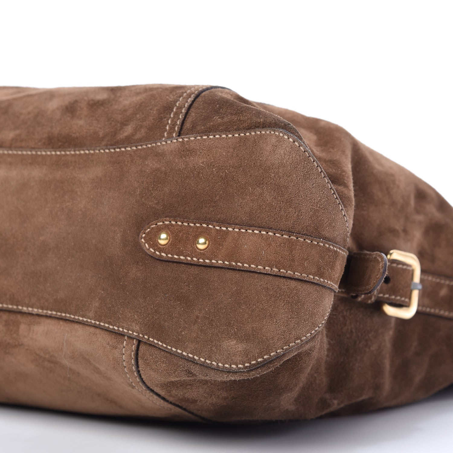 Prada Scamosciato Suede Hobo Brown 7 of 13