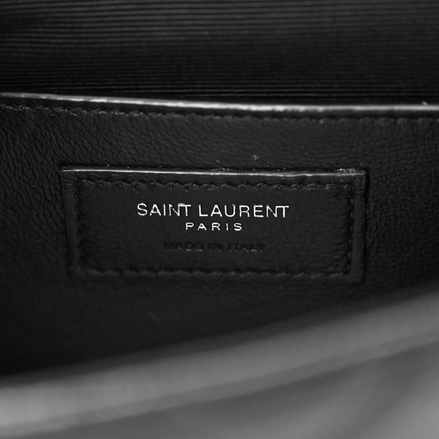 Grain De Poudre Textured Mixed Matelasse Triquilt Small Monogram Satchel Black
