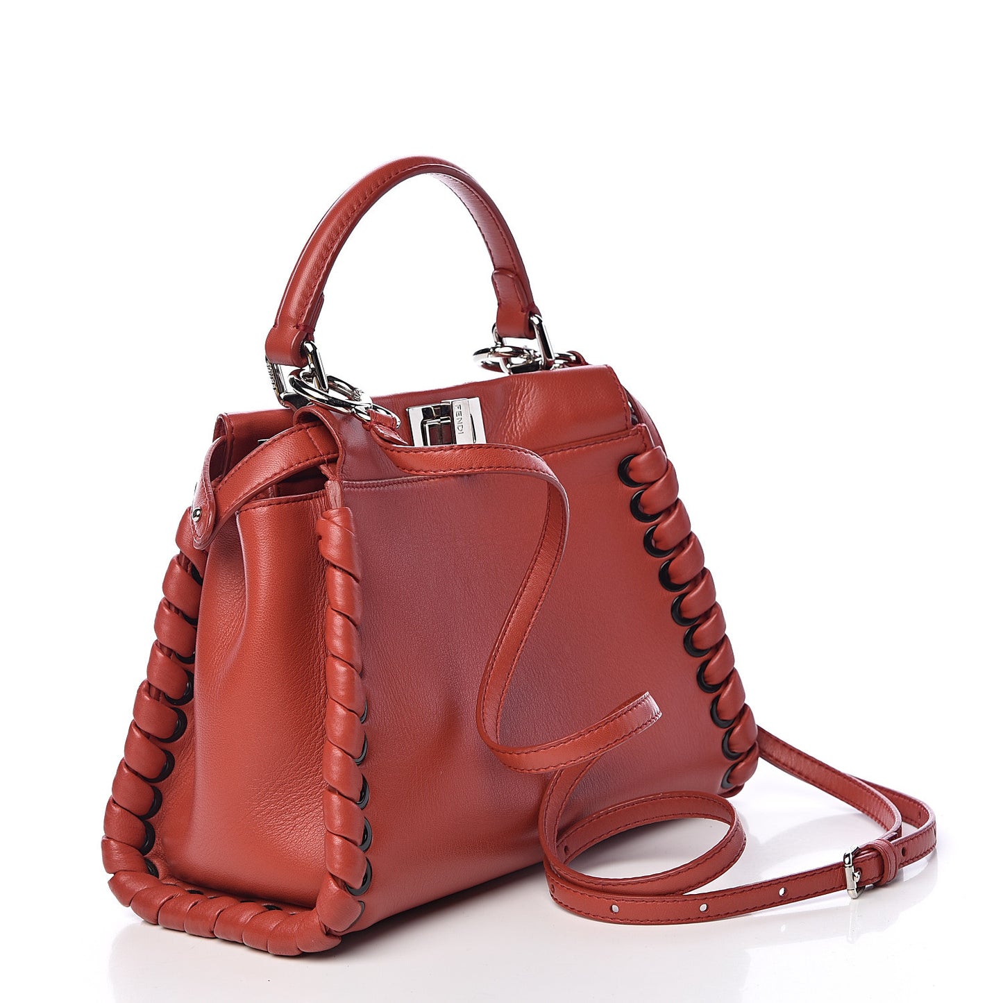 Nappa Lace Up Mini Peekaboo Iconic Satchel Bloody Mary