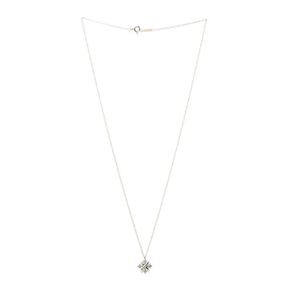 Tiffany Platinum 18K Yellow Gold Diamond Schlumberger Lynn Pendant Necklace 3 of 7