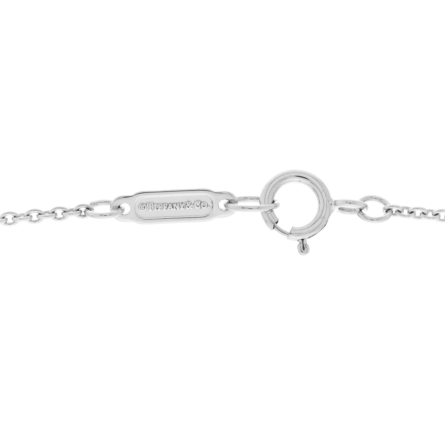 18K White Rose Gold Diamond 1837 Triple Interlocking Circles Pendant Necklace
