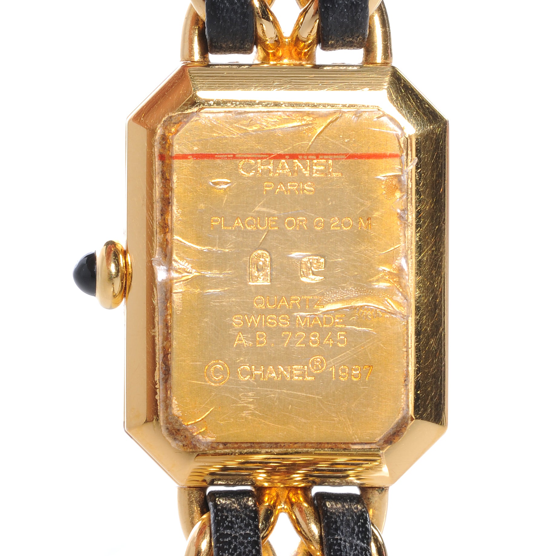 Chanel Stainless Steel Lambskin 20mm Chain Premiere Quartz Watch Gold M 7 of 8