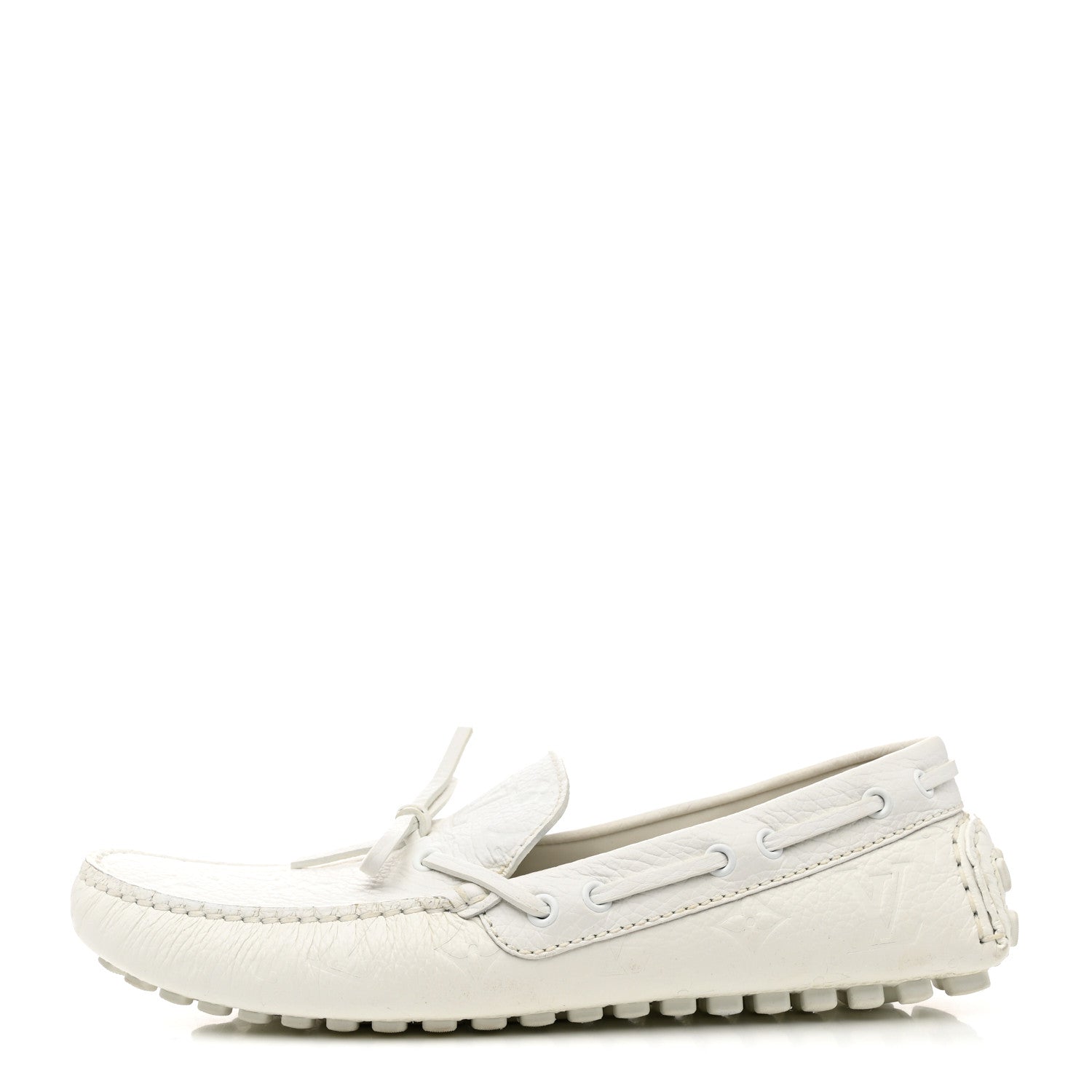 Louis Vuitton Empreinte Mens Arizona Car Shoe Moccasin Loafers 8 White 1 of 8