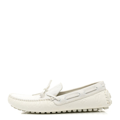 Louis Vuitton Empreinte Mens Arizona Car Shoe Moccasin Loafers 8 White 1 of 8