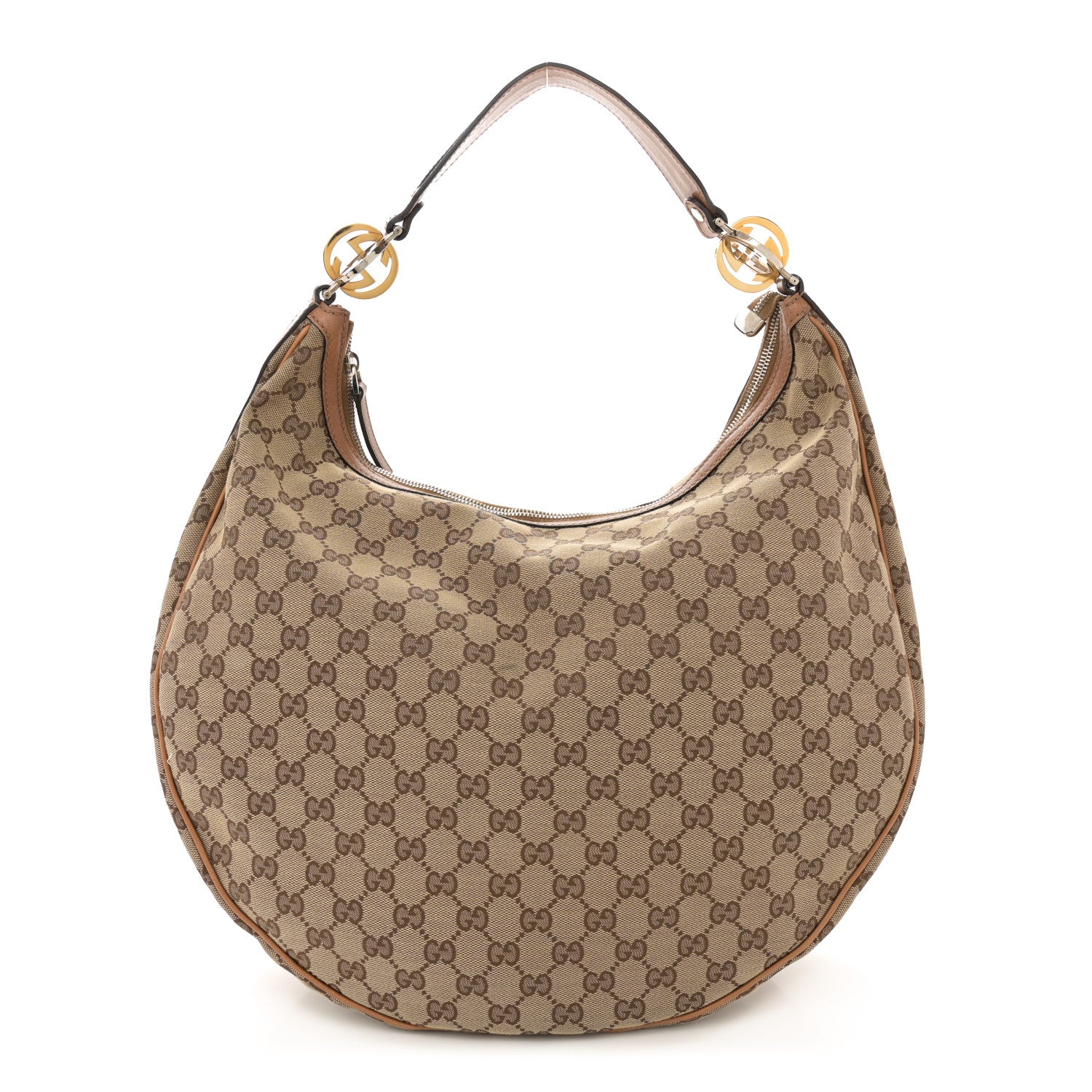Gucci Monogram Large GG Twins Hobo Brown 1 of 10