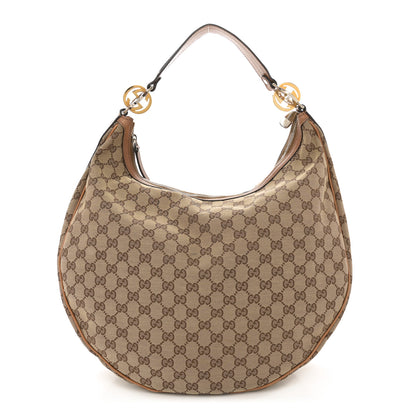 Gucci Monogram Large GG Twins Hobo Brown 1 of 10