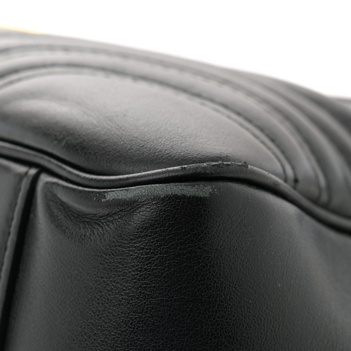 Calfskin Matelasse Large GG Marmont Shoulder Bag Black