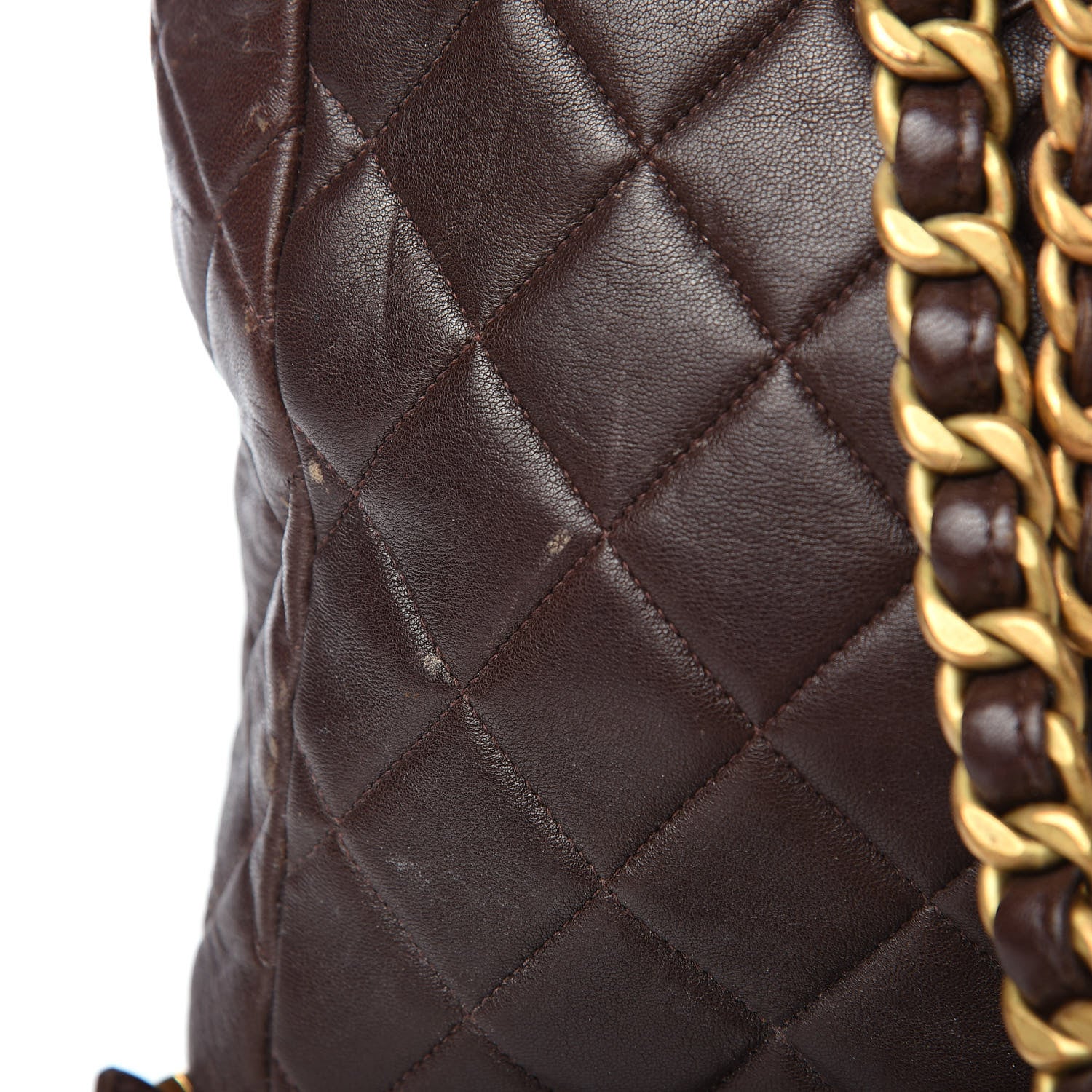 Chanel Lambskin Quilted Backpack Brown 9 of 16