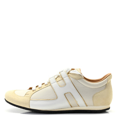 Hermes Calfskin Suede Goatskin Womens Tie Break Sneakers 37.5 1 of 8
