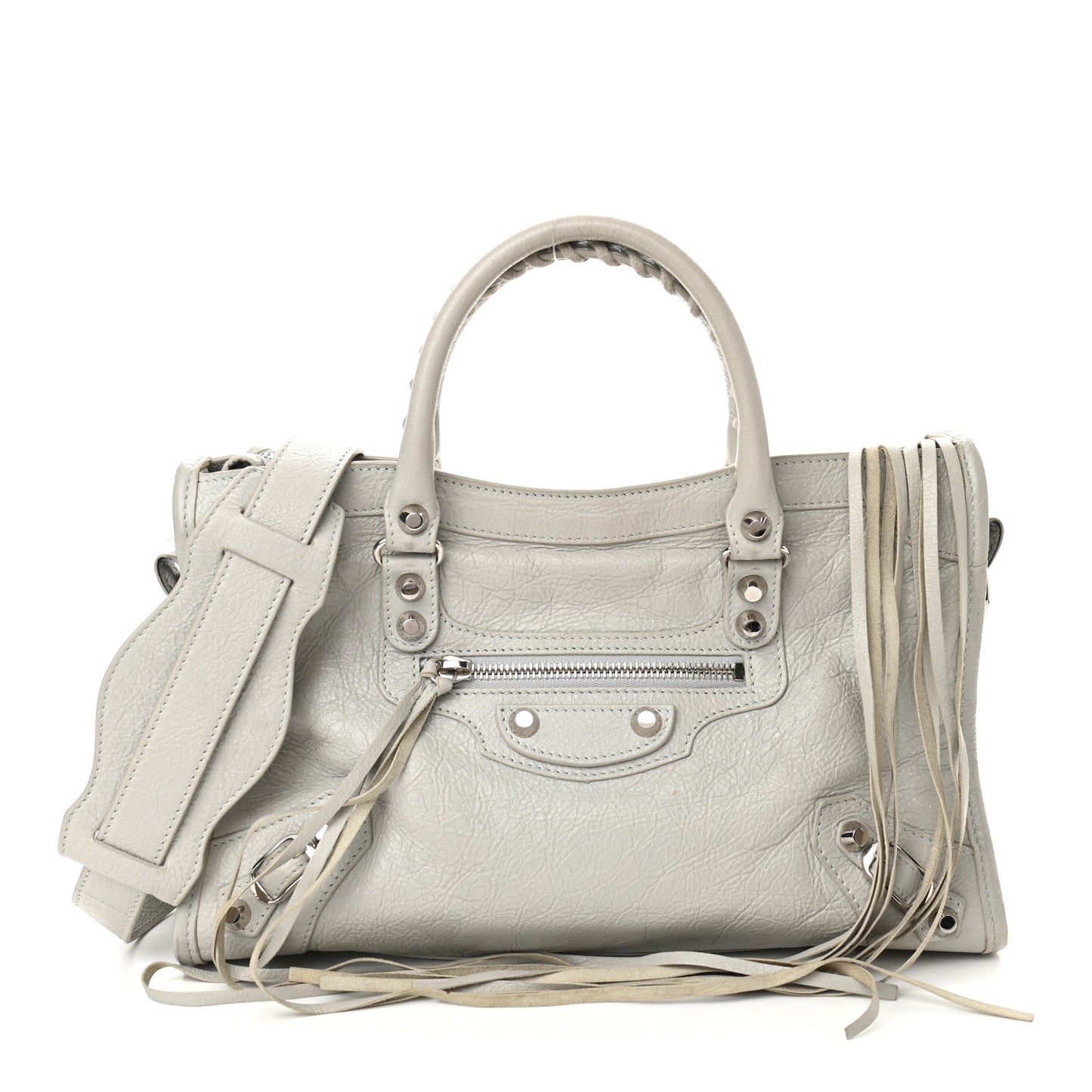 Agneau Classic Silver Hardware S City Gris Nuage