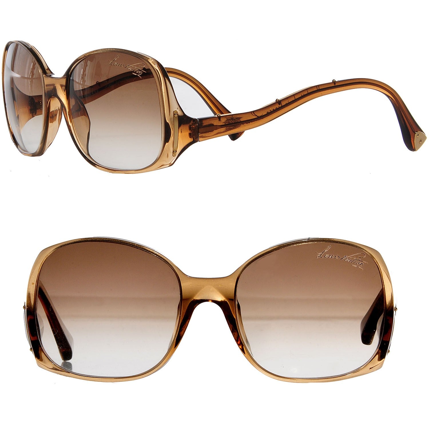 Louis Vuitton Gina Sunglasses Light Glitter Honey Z0052E 1 of 4