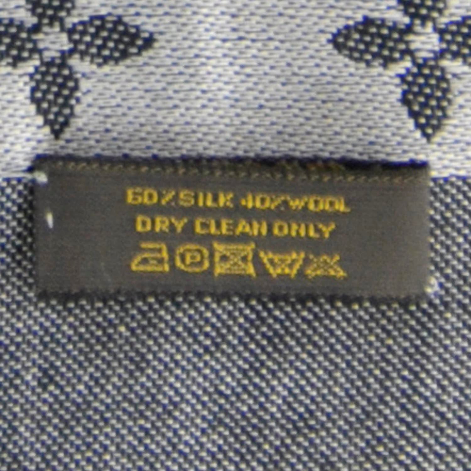 Louis Vuitton Wool Silk Monogram Denim Shawl Black 4 of 5