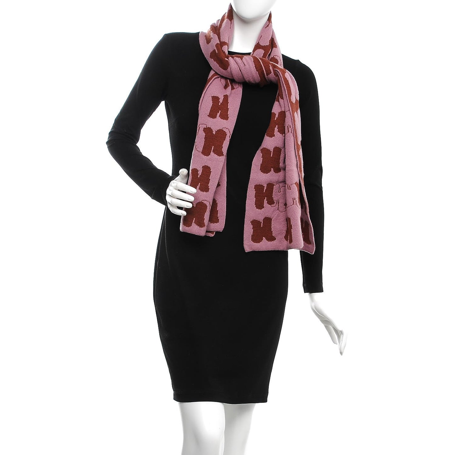 Cashmere Knit Logo Scarf