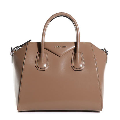 Givenchy Shiny Lord Calfskin Small Antigona Dark Beige 1 of 9