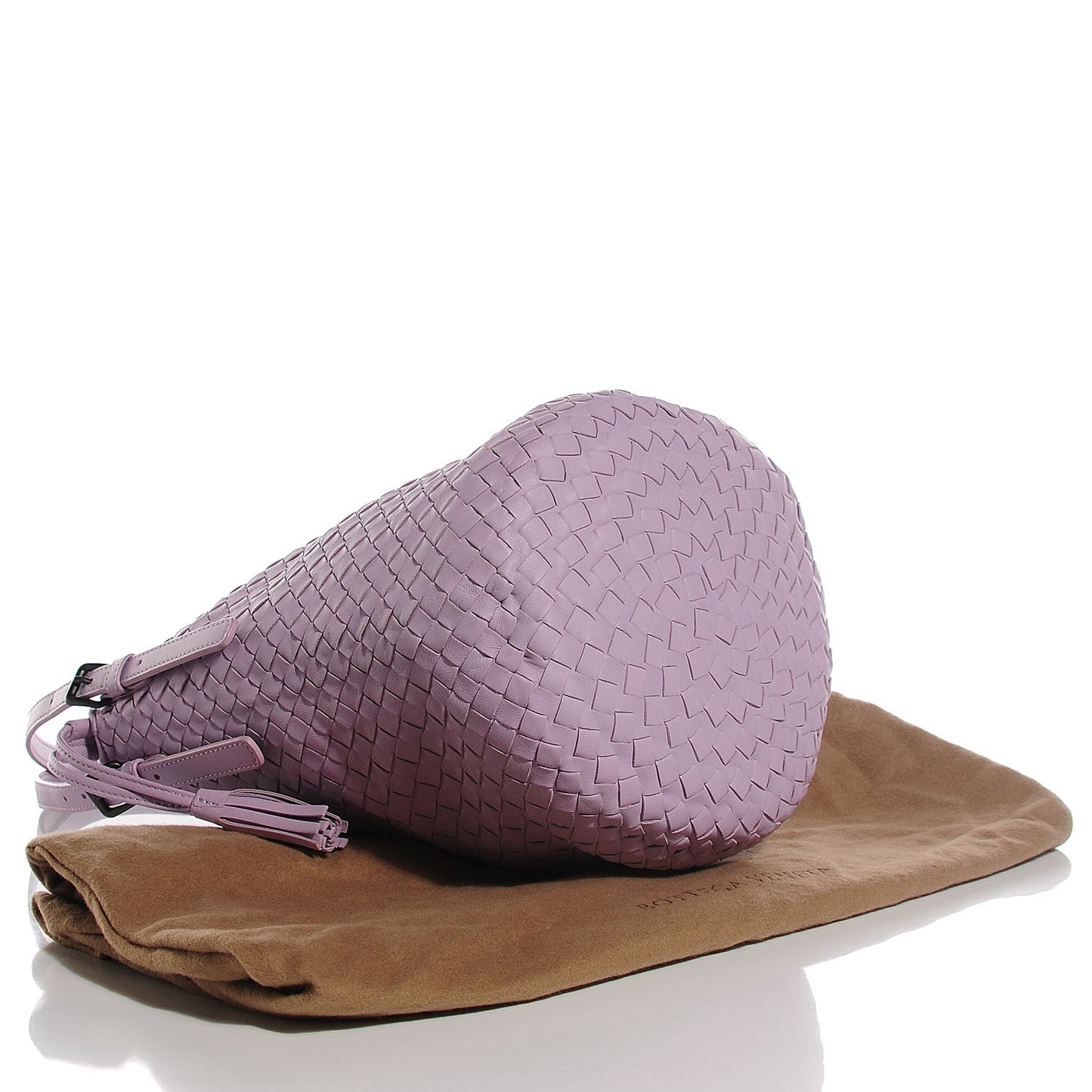 Nappa Intrecciato Drawstring Tassel Bucket Parme
