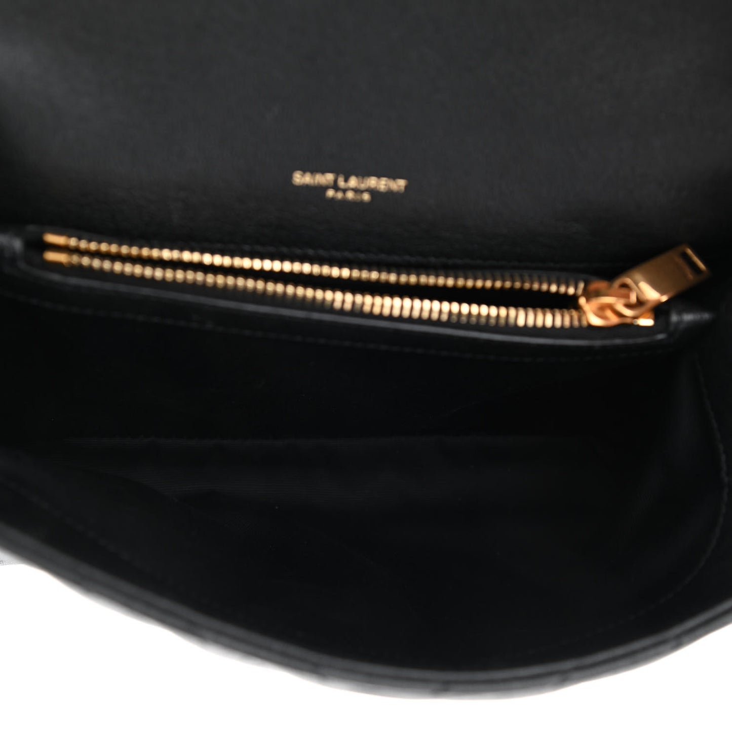 Sheepskin Matelasse Chevron Monogram Medium College Bag Black