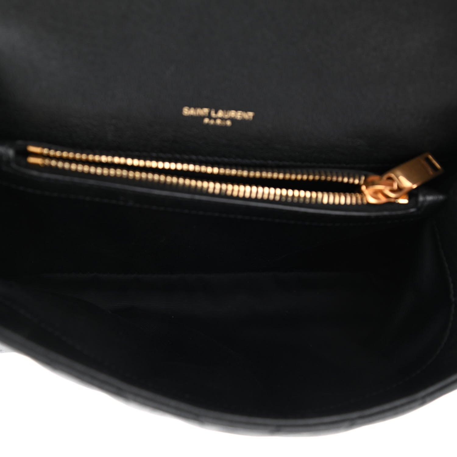 Saint Laurent Sheepskin Matelasse Chevron Monogram Medium College Bag Black 5 of 10
