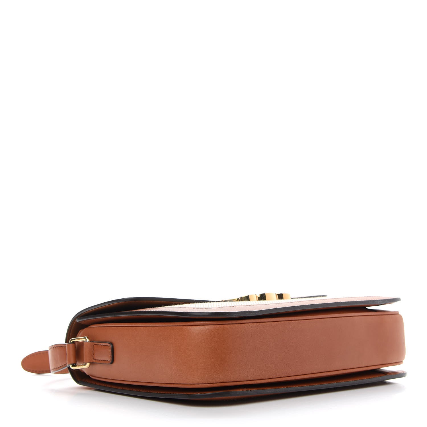 Celine Textile Natural Calfskin Large Triomphe Tan White 4 of 9