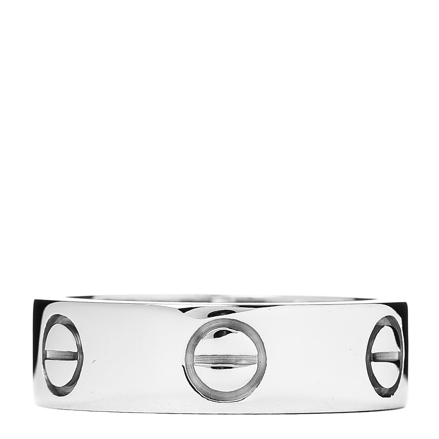 Cartier 18K White Gold 5.5mm LOVE Ring 51 5.75 1 of 4