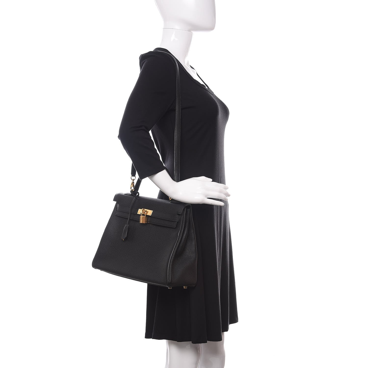 Hermes Togo Kelly Retourne 32 Black 2 of 12