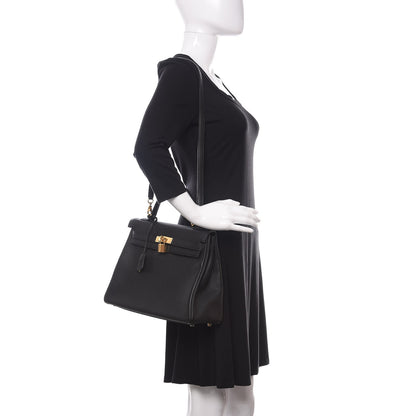 Hermes Togo Kelly Retourne 32 Black 2 of 12