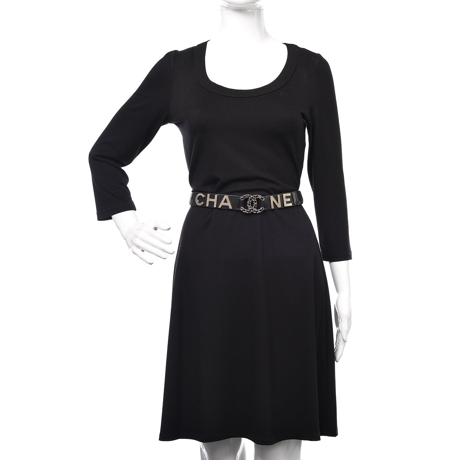 Chanel Lambskin Logo Belt 75 30 Black 2 of 9