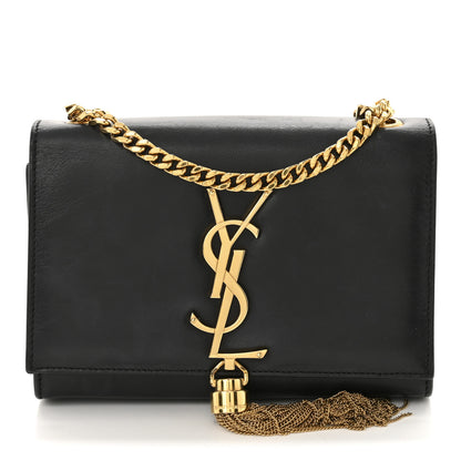 Saint Laurent Calfskin Small Classic Monogram Kate Tassel Satchel Black 1 of 14