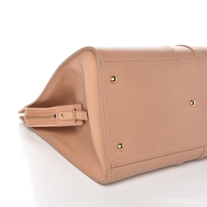 Saint Laurent Textured Calfskin Large Cabas ChYc Beige 5 of 12
