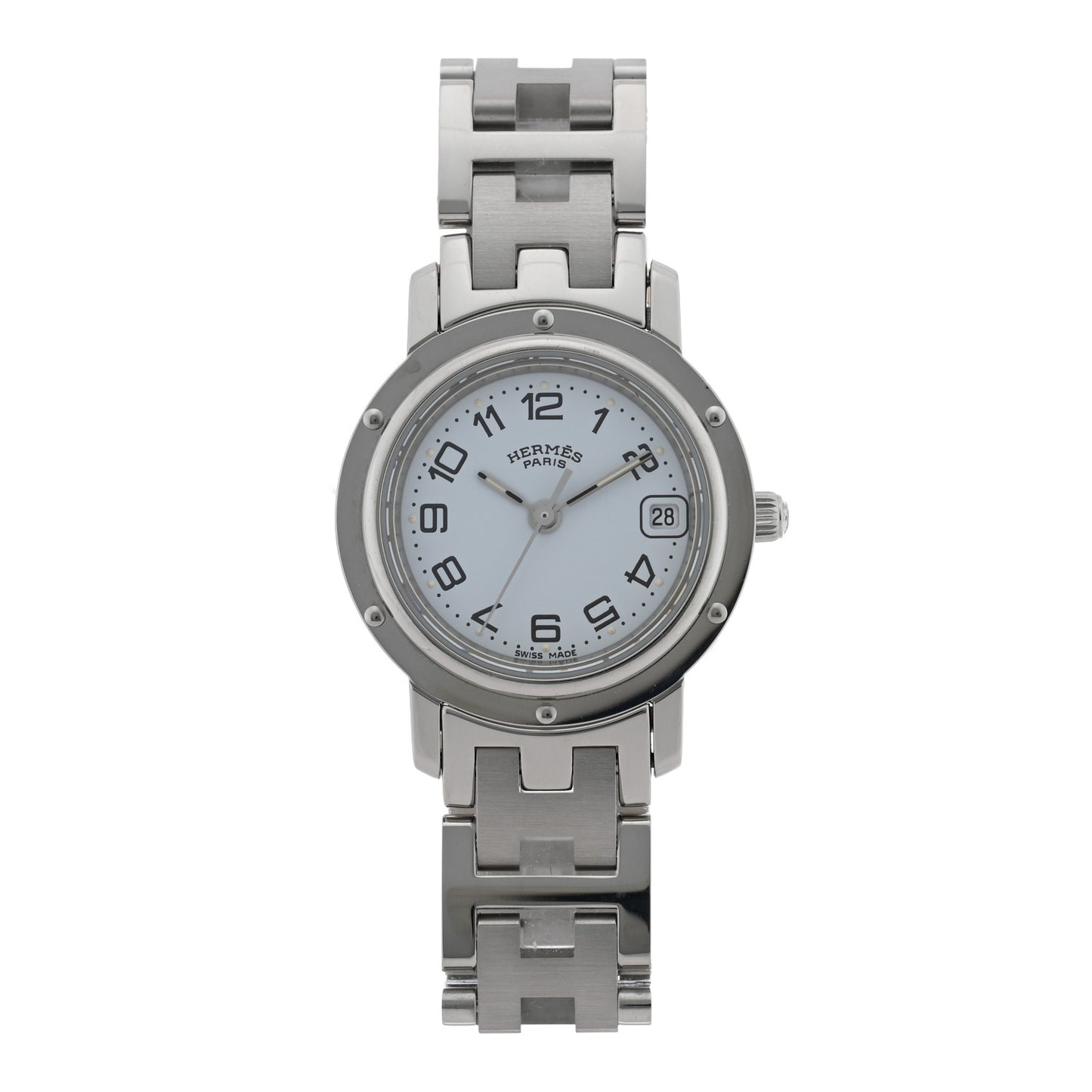 Stainless Steel 24mm Clipper Quartz Watch White