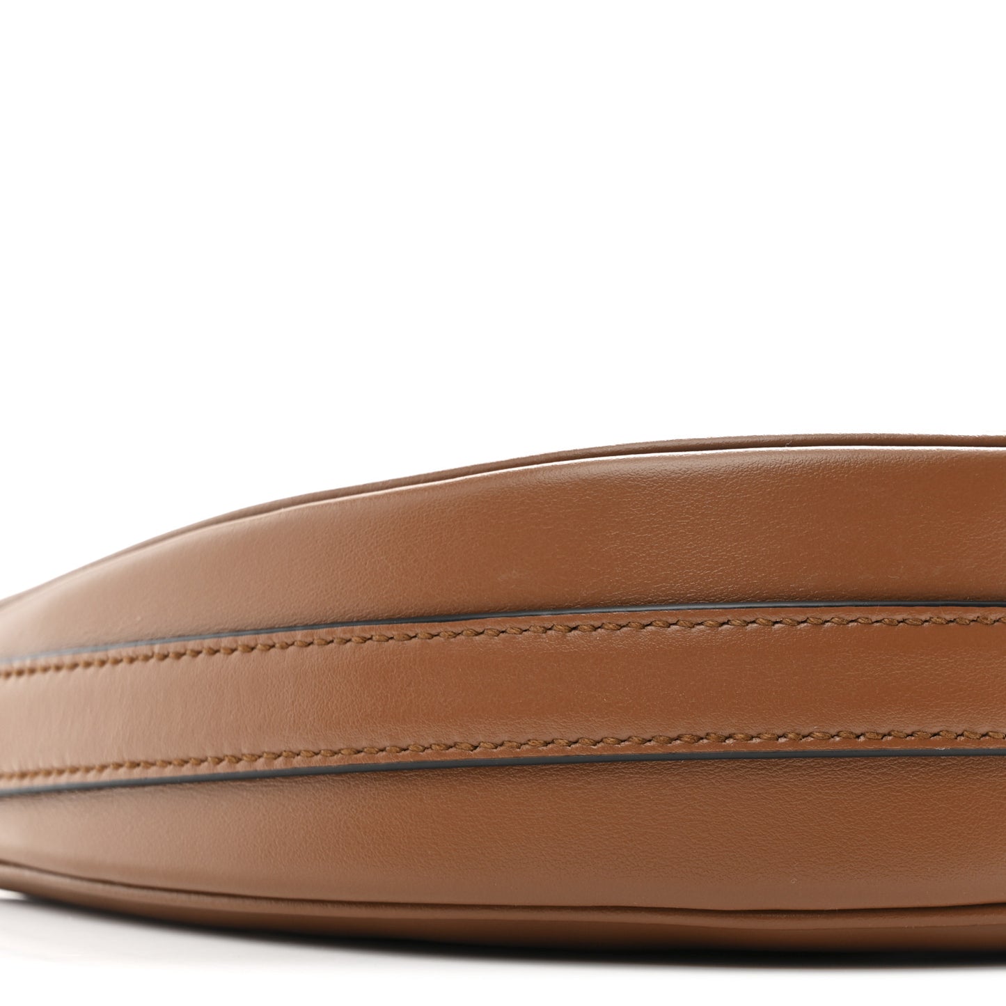 Soft Calfskin Small Arque Shoulder Bag Cognac