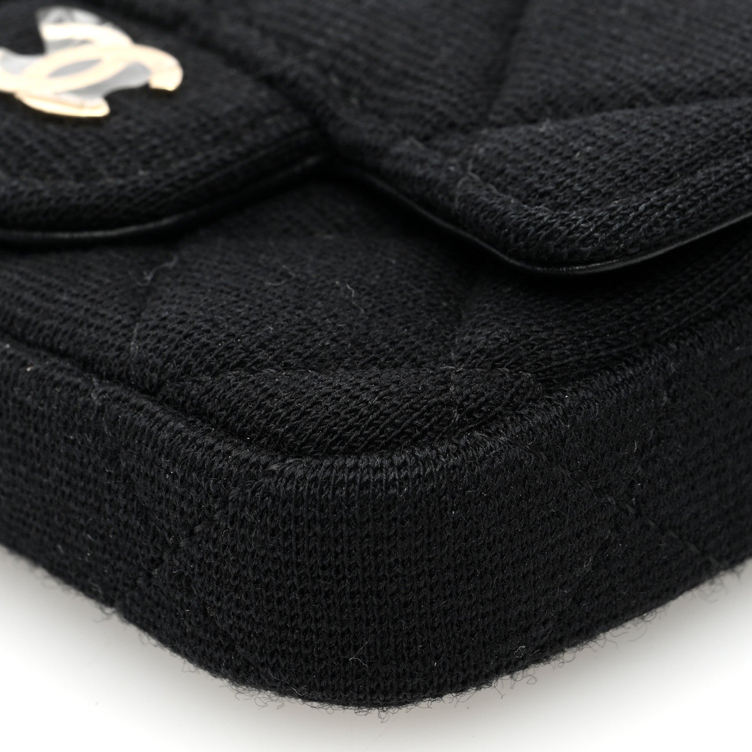 Chanel Jersey Quilted Belt Bag Black 10 of 11