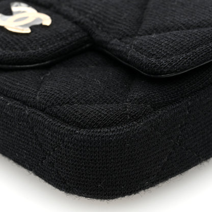 Chanel Jersey Quilted Belt Bag Black 10 of 11