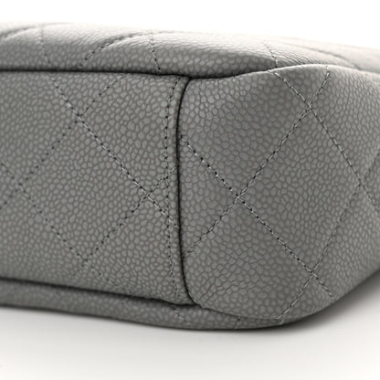 Chanel Iridescent Caviar Flat Quilted Small Coco Tassel Camera Case Grey 10 of 12