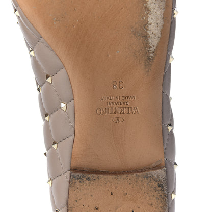 Valentino Garavani Nappa Rockstud Spike Ballerina Flats 38 Poudre 8 of 9