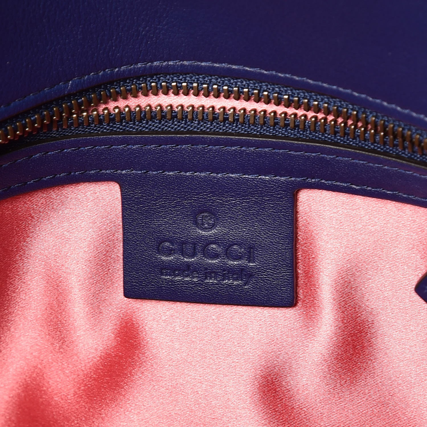 Gucci Velvet Matelasse Small GG Marmont Shoulder Bag Cobalt Blue 6 of 9