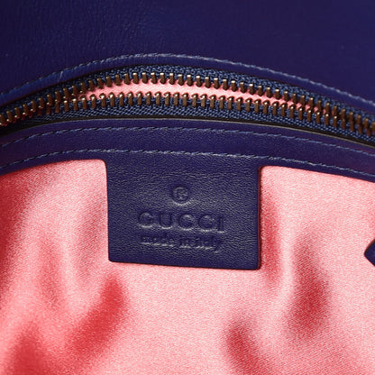 Gucci Velvet Matelasse Small GG Marmont Shoulder Bag Cobalt Blue 6 of 9