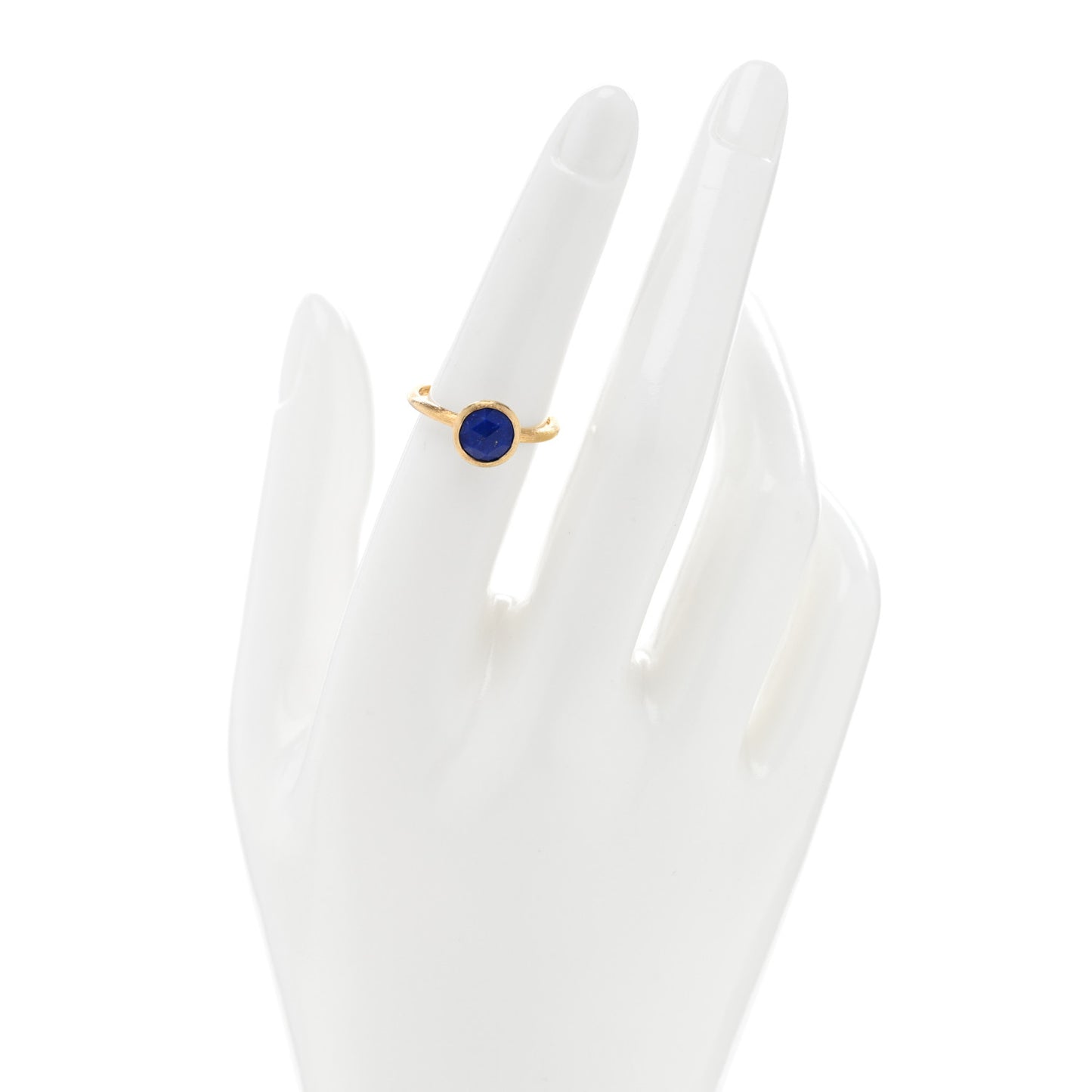 18K Yellow Gold Lapis Lazuli Jaipur Stackable Ring 53 6.25