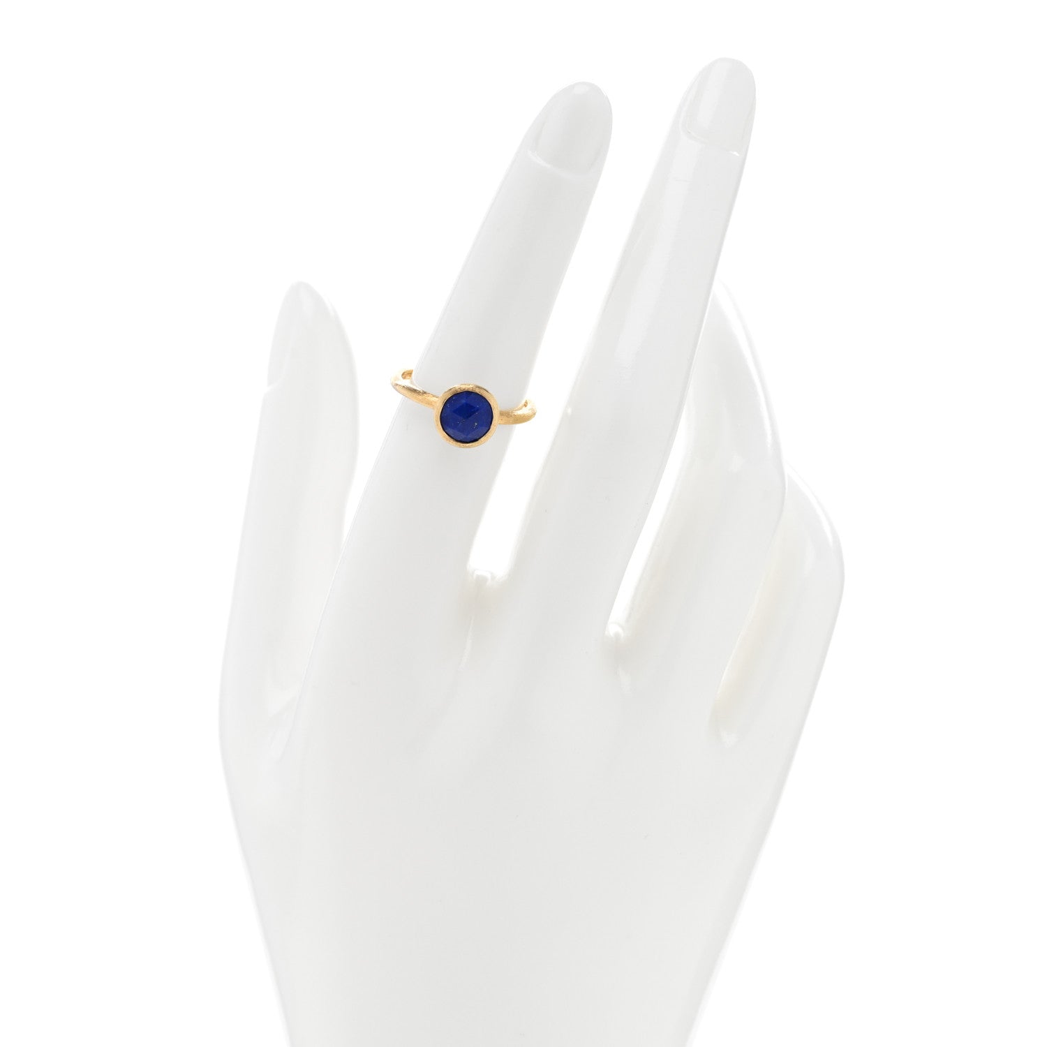 Marco Bicego 18K Yellow Gold Lapis Lazuli Jaipur Stackable Ring 53 6.25 2 of 4