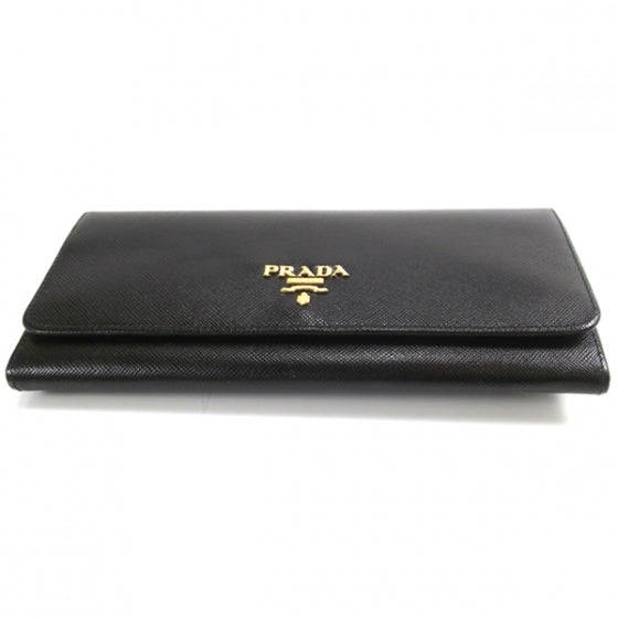Prada Saffiano Long Wallet Black 4 of 9
