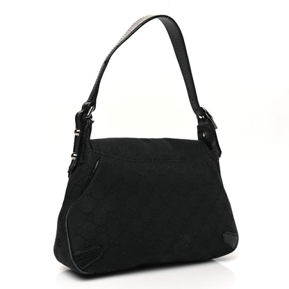 Gucci Monogram Horsebit Chain Flap Bag Black 2 of 14