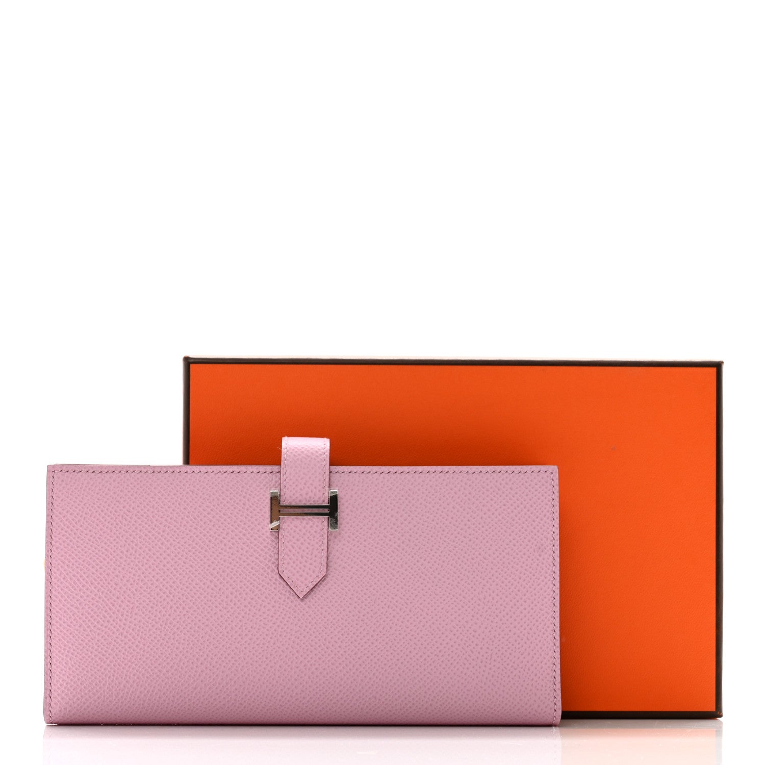 Hermes Epsom Bearn Gusset Wallet Rose Sakura 7 of 7