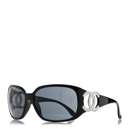 Chanel Acetate CC Sunglasses 6014 Black 1 of 9