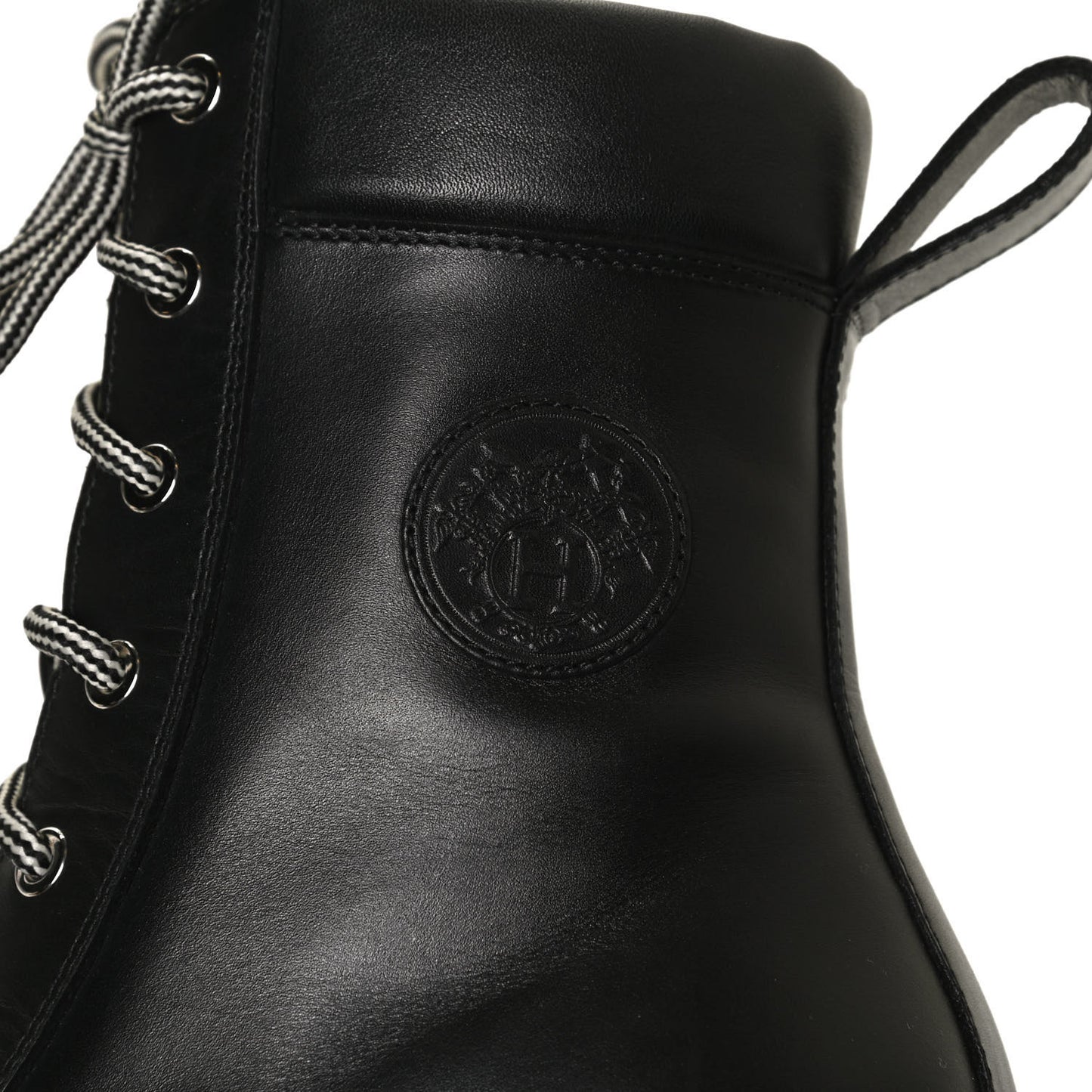 Calfskin Bridge Ankle Boots 36 Black