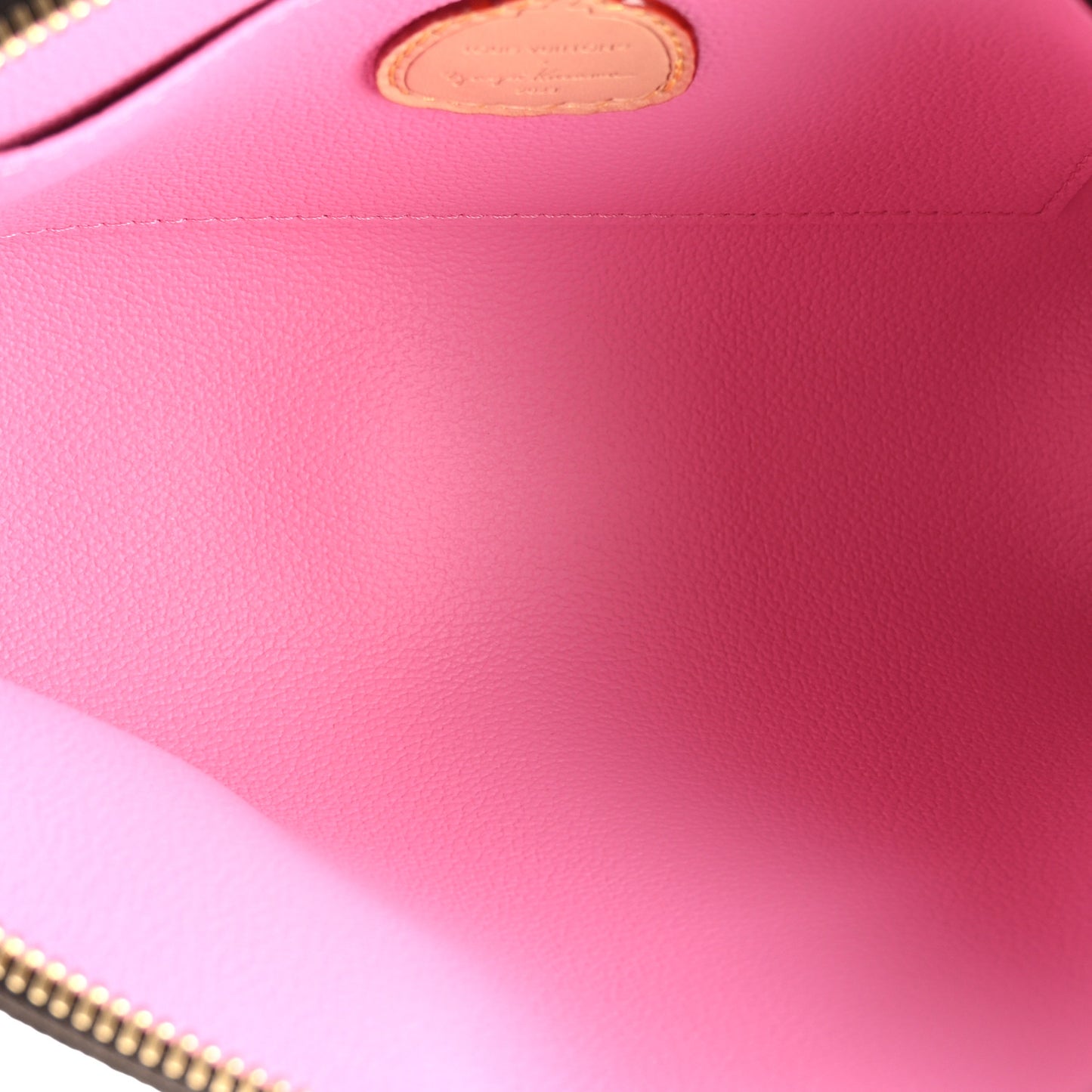 LV X YK Monogram Printed Kusama Pumpkin Cosmetic Pouch