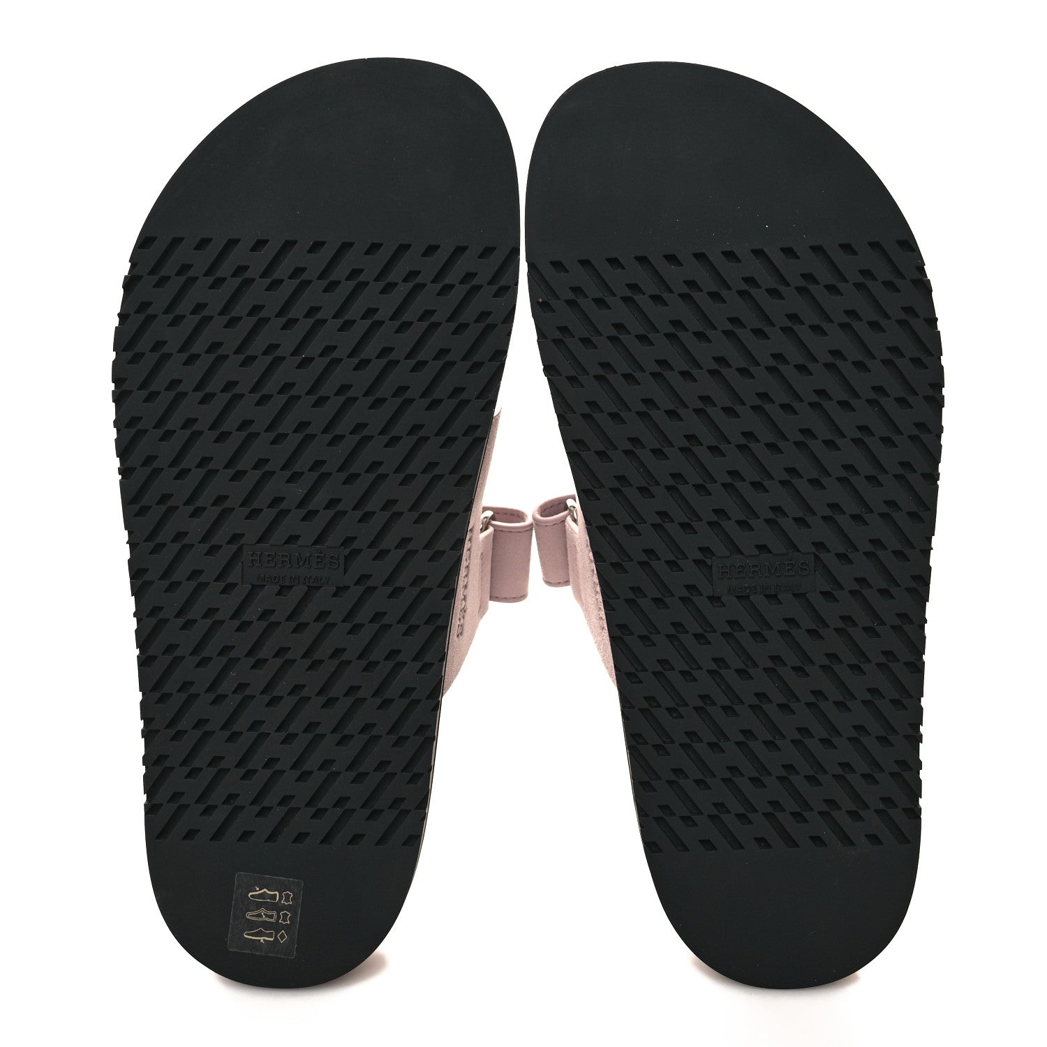 Hermes Suede Goatskin Womens Chypre Sandals 38 Rose Porcelaine 5 of 9