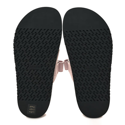 Hermes Suede Goatskin Womens Chypre Sandals 38 Rose Porcelaine 5 of 9