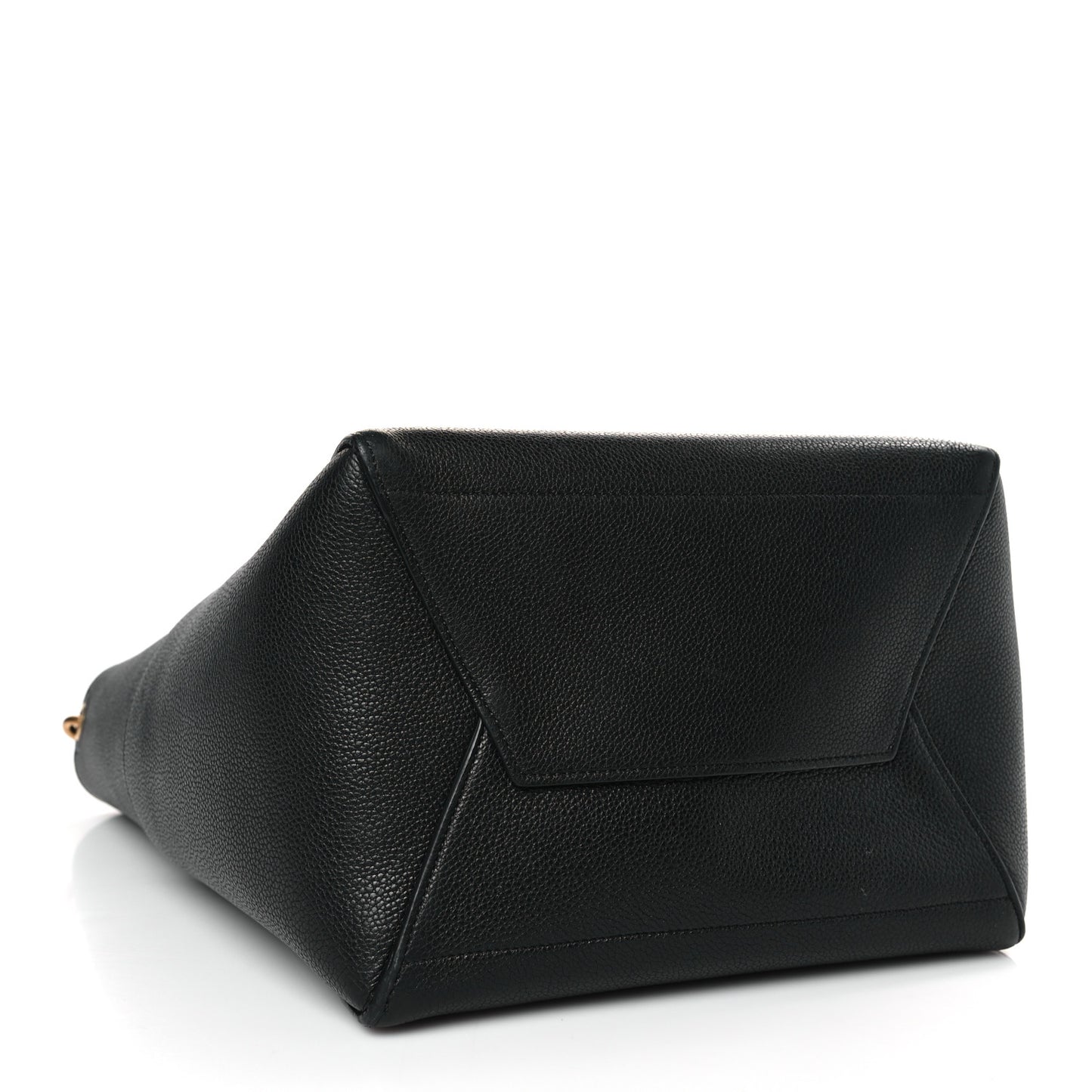 Soft Grained Calfskin Sangle Bucket Bag Black