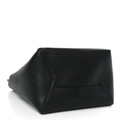 Celine Soft Grained Calfskin Sangle Bucket Bag Black 4 of 8