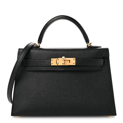 Hermes Epsom Mini Kelly Sellier 20 Black Black 1 of 12
